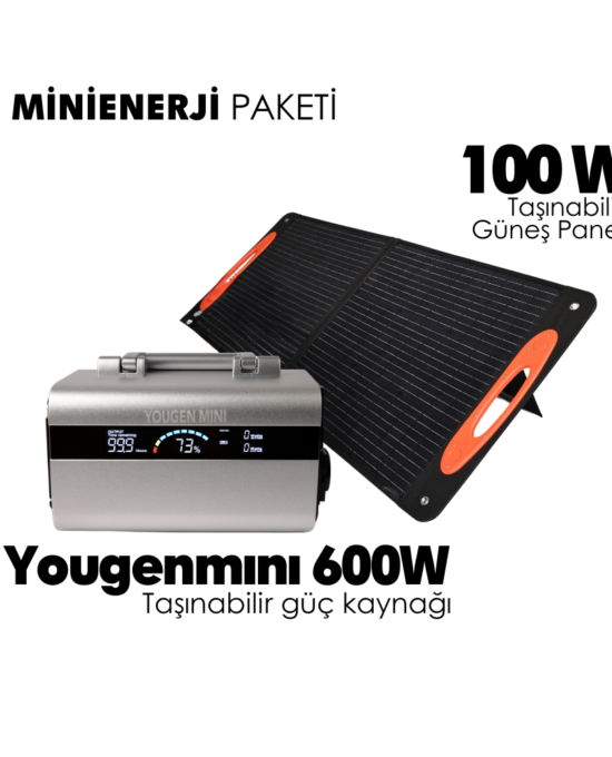 Mini Enerji Paketi – Youngenmini 600W + 100W Güneş Paneli